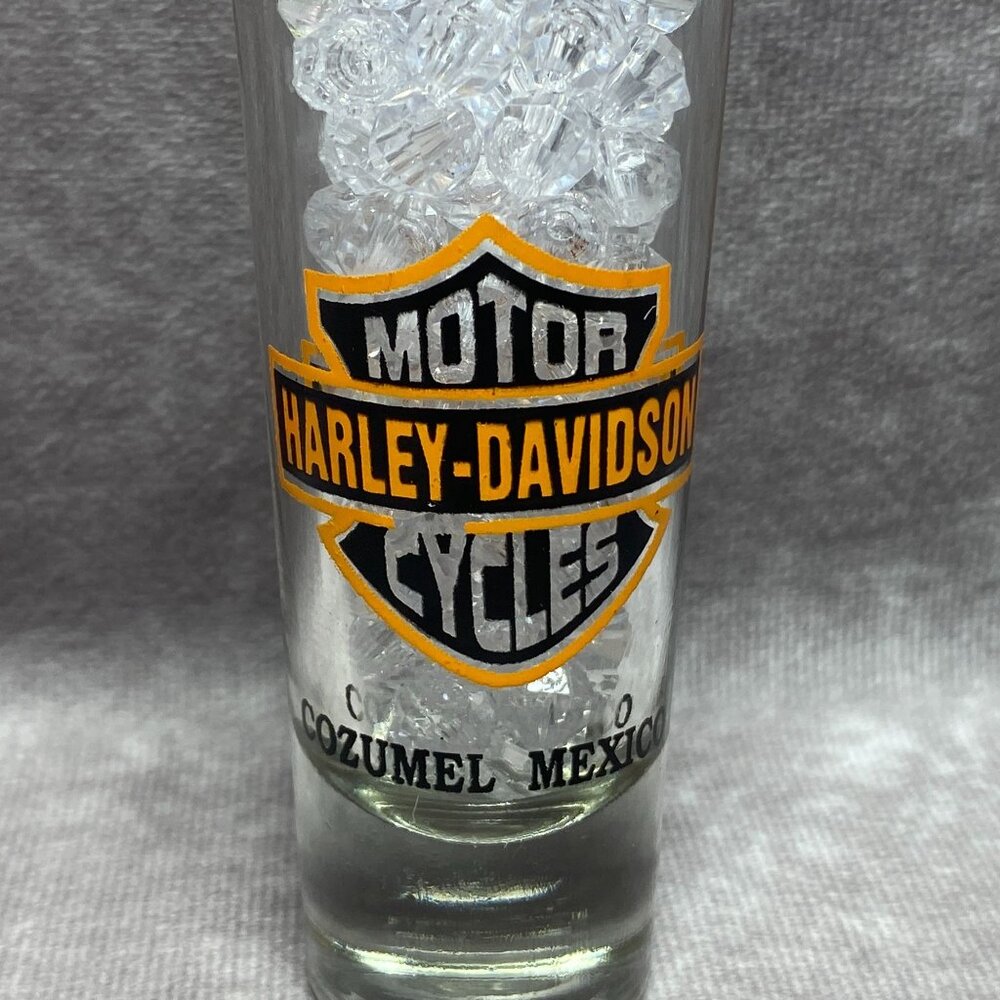 Harley-Davidson Cozumel Mexico Tall Shooter Shot Glass - Picture 5 of 8